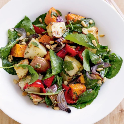 Warm Chopped Grilled Vegetable Salad